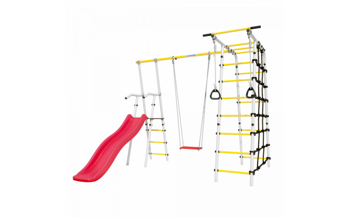 Спортивно-игровой комплекс ROMANA Богатырь 103.07.06-01 с качелями (белый/желтый + Качели фанерные 1.Д-26.00) Спортивно-игровой комплекс ROMANA Богатырь 103.07.06-01 с качелями (белый/желтый + Качели фанерные 1.Д-26.00)
